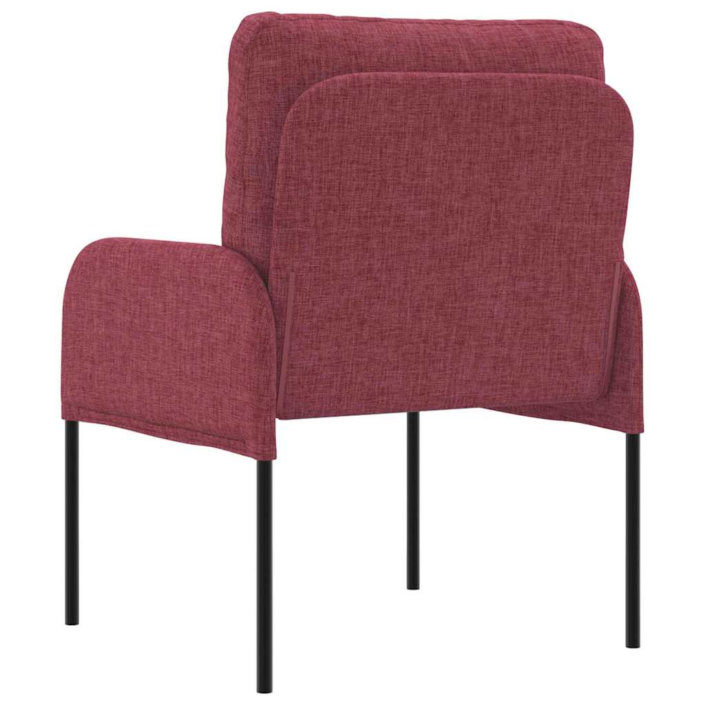 vidaXL Καναπέδες με μαξιλάρι 55cm Κόκκινο Κόντρα πλακέ