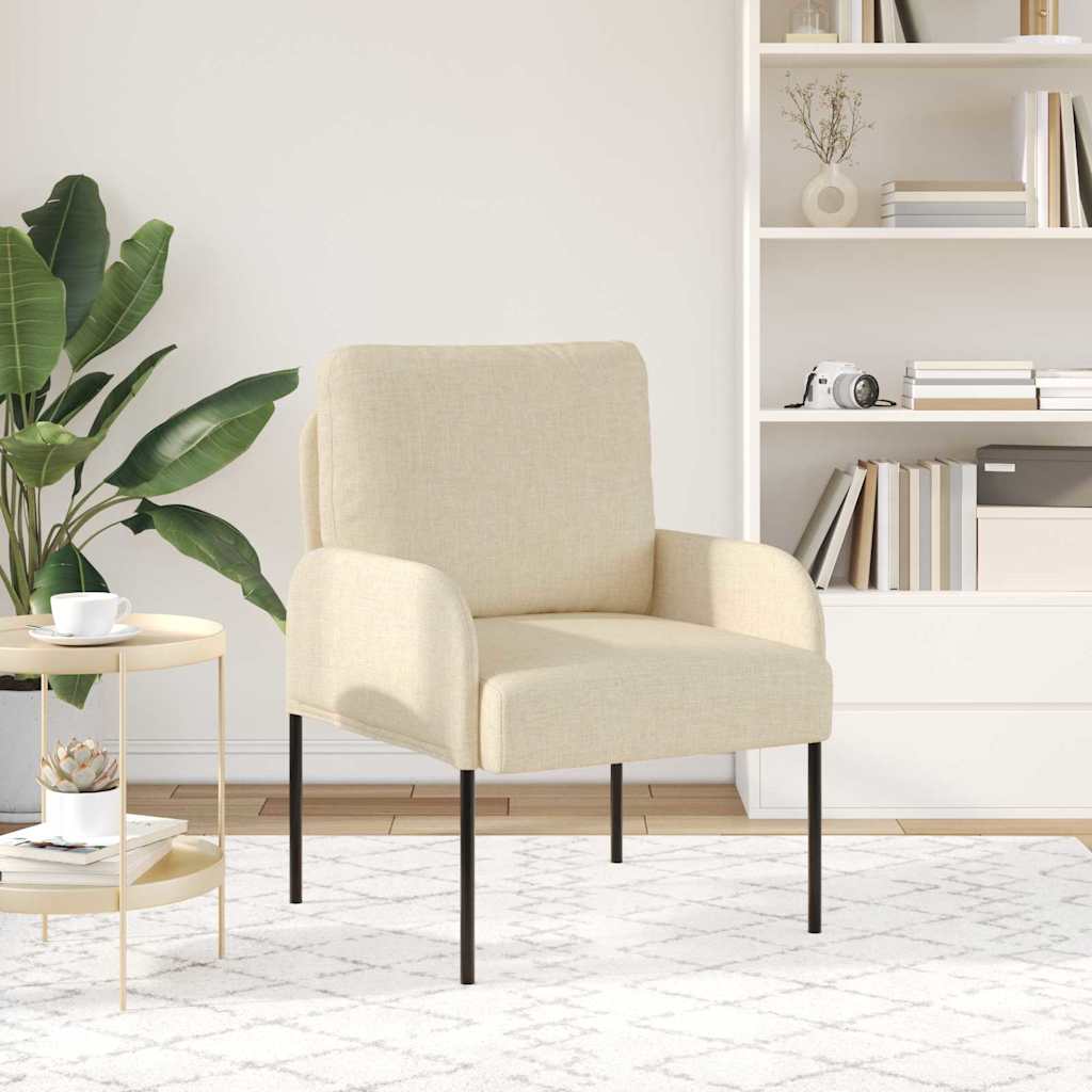 vidaXL Καναπέδες με μαξιλάρι 55cm Κρεμ Κόντρα πλακέ