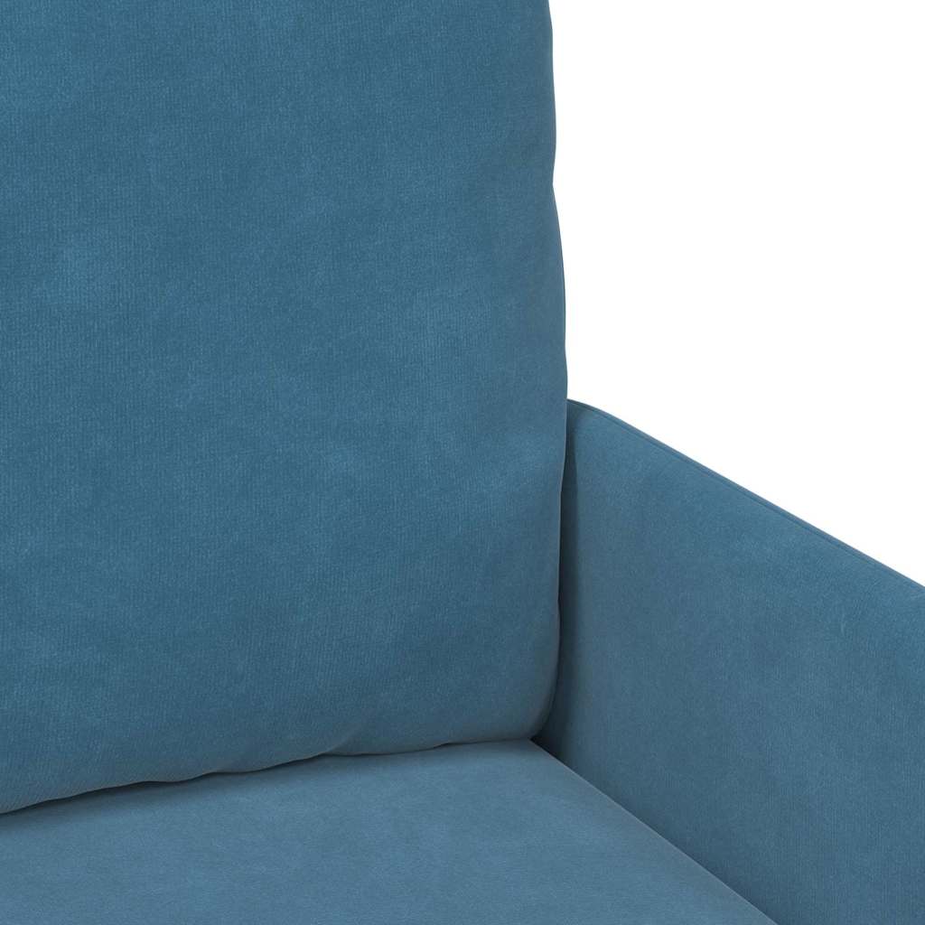 vidaXL Καναπέδες με μαξιλάρι 55cm Μπλε Κόντρα πλακέ