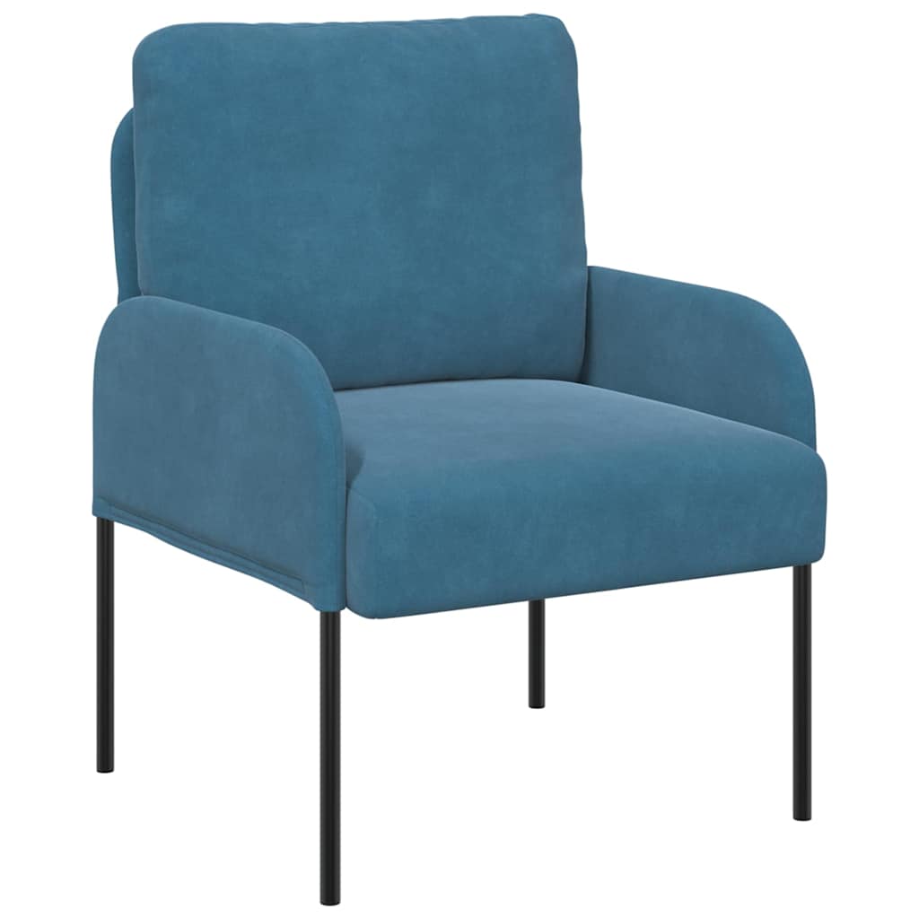vidaXL Καναπέδες με μαξιλάρι 55cm Μπλε Κόντρα πλακέ