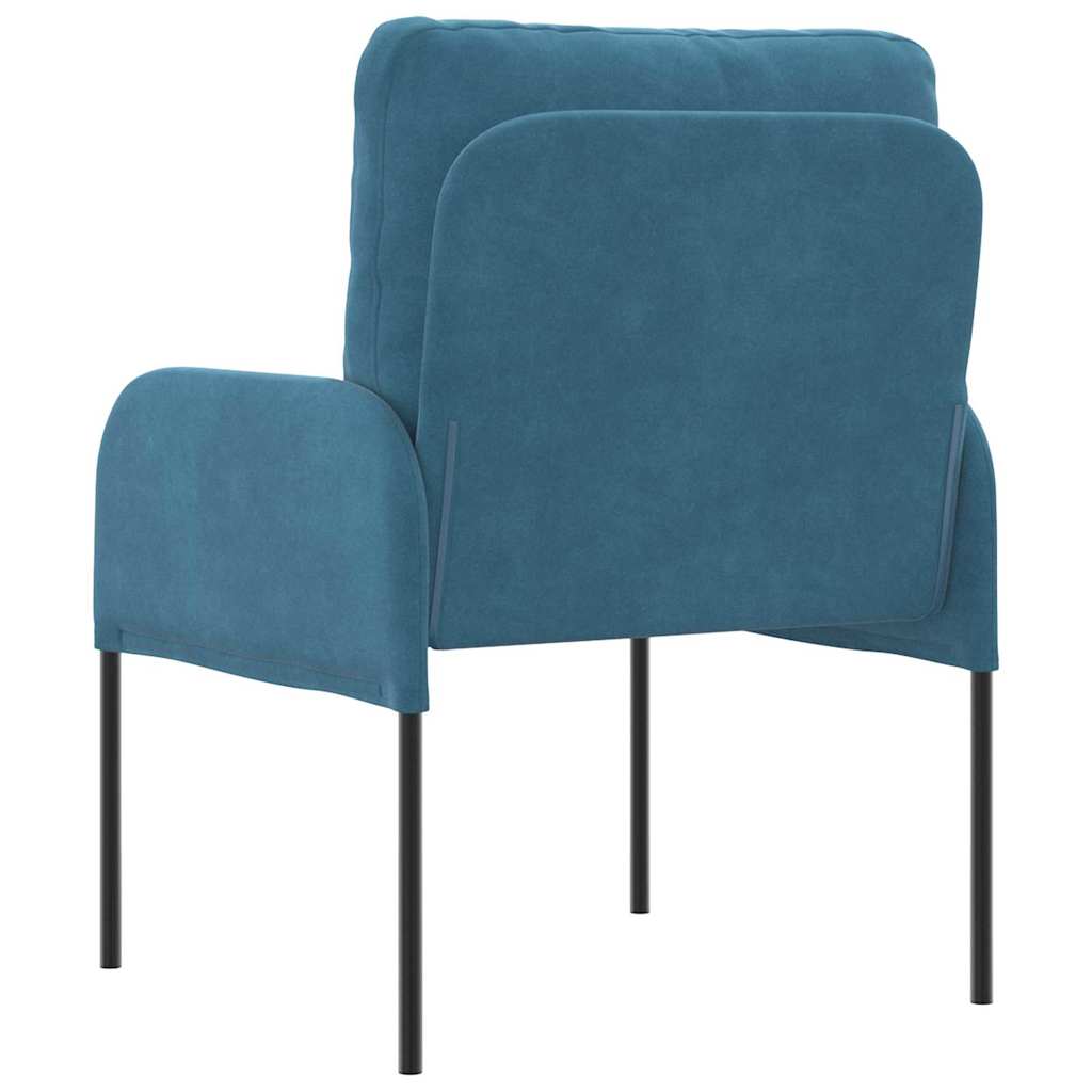 vidaXL Καναπέδες με μαξιλάρι 55cm Μπλε Κόντρα πλακέ