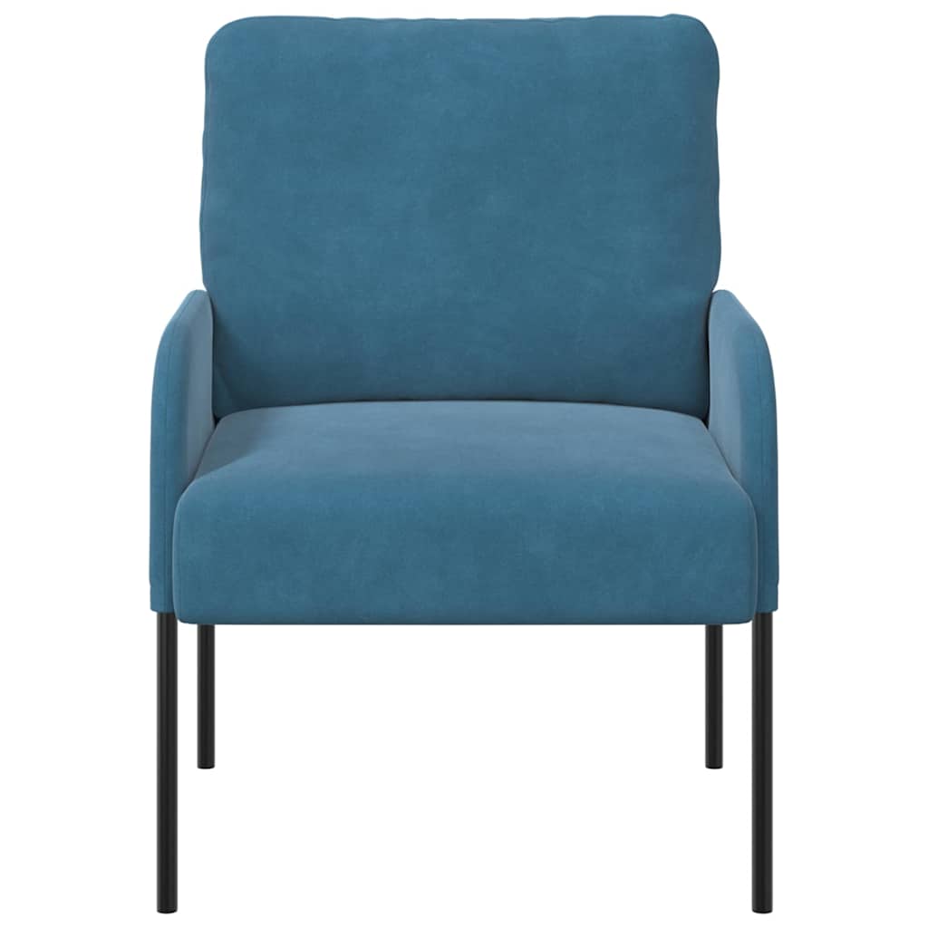 vidaXL Καναπέδες με μαξιλάρι 55cm Μπλε Κόντρα πλακέ