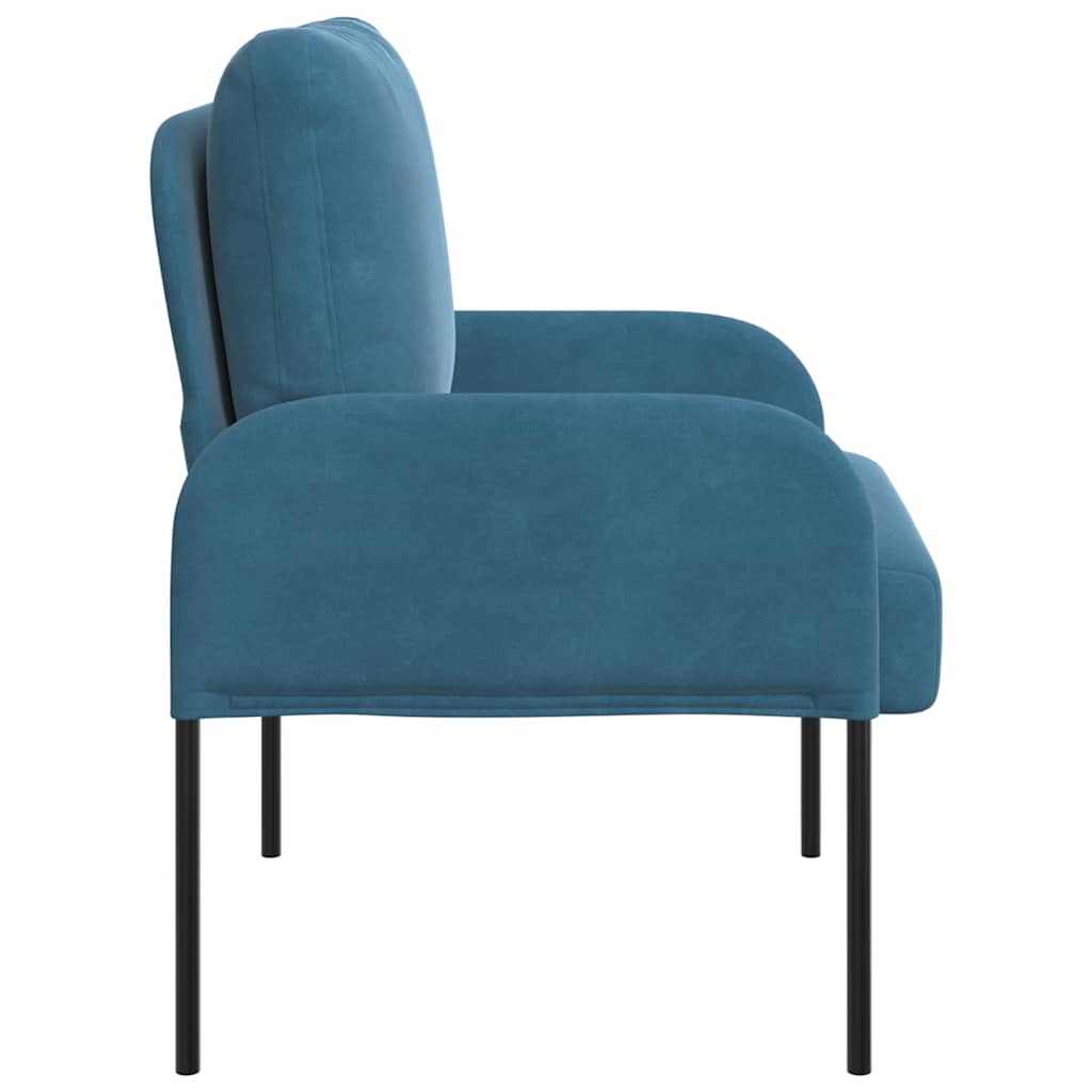 vidaXL Καναπέδες με μαξιλάρι 55cm Μπλε Κόντρα πλακέ