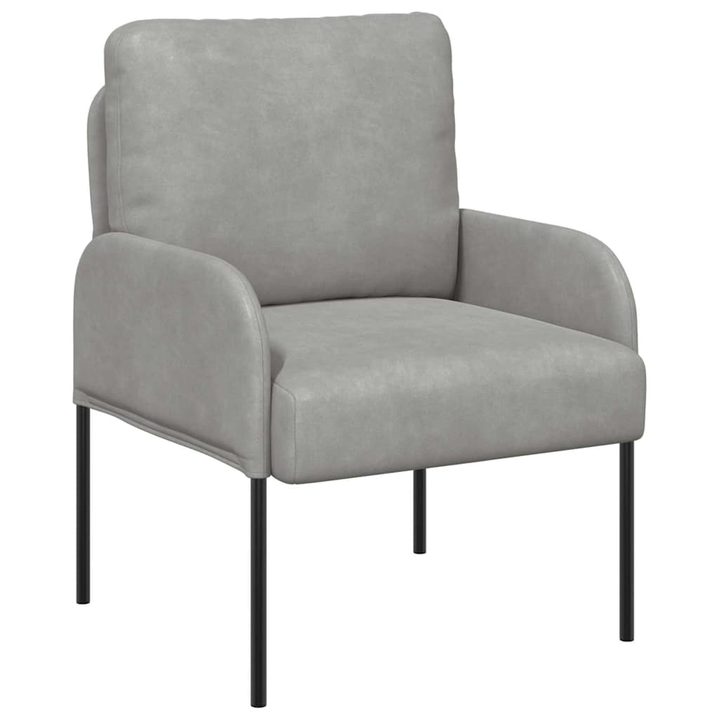 vidaXL Καναπέδες με μαξιλάρι 55cm Ανοιχτό γκρι Κόντρα πλακέ