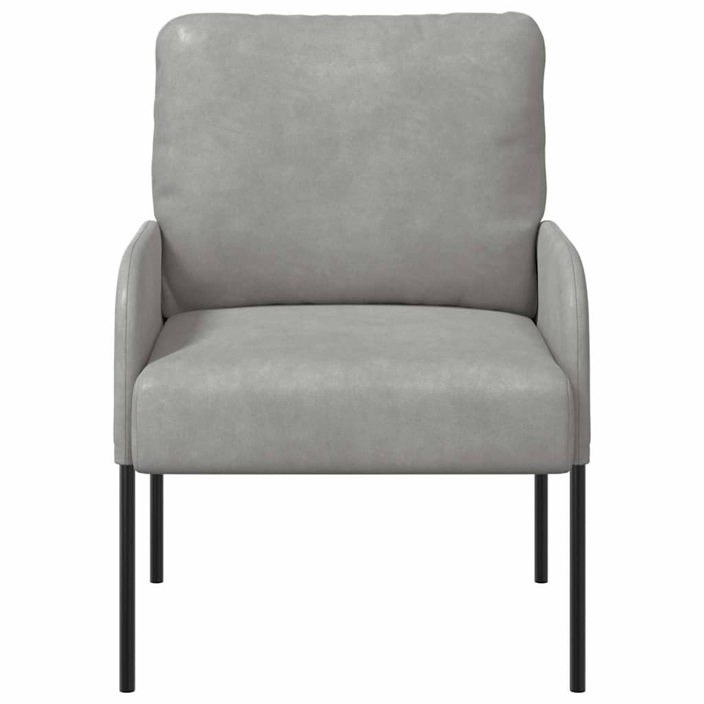 vidaXL Καναπέδες με μαξιλάρι 55cm Ανοιχτό γκρι Κόντρα πλακέ