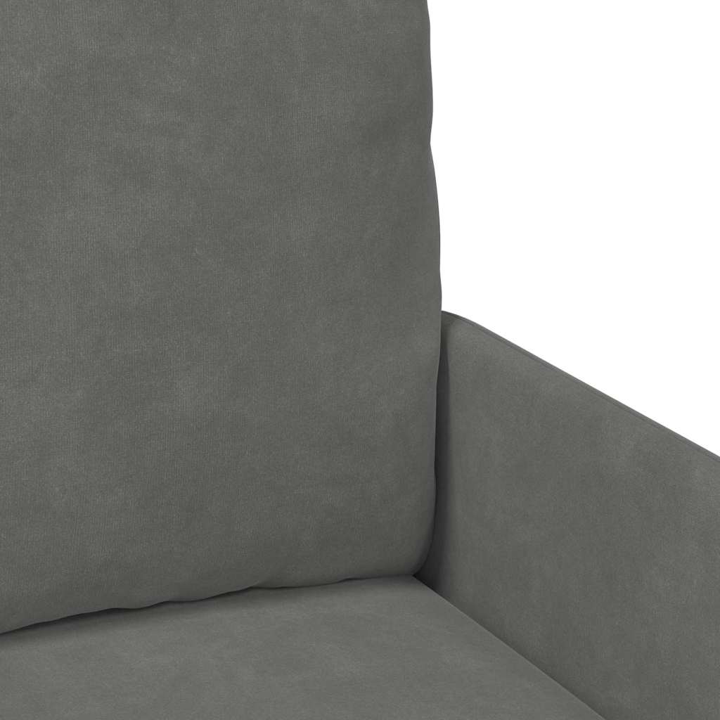 vidaXL Καναπέδες με μαξιλάρι 55cm Σκούρο Γκρι Κόντρα πλακέ
