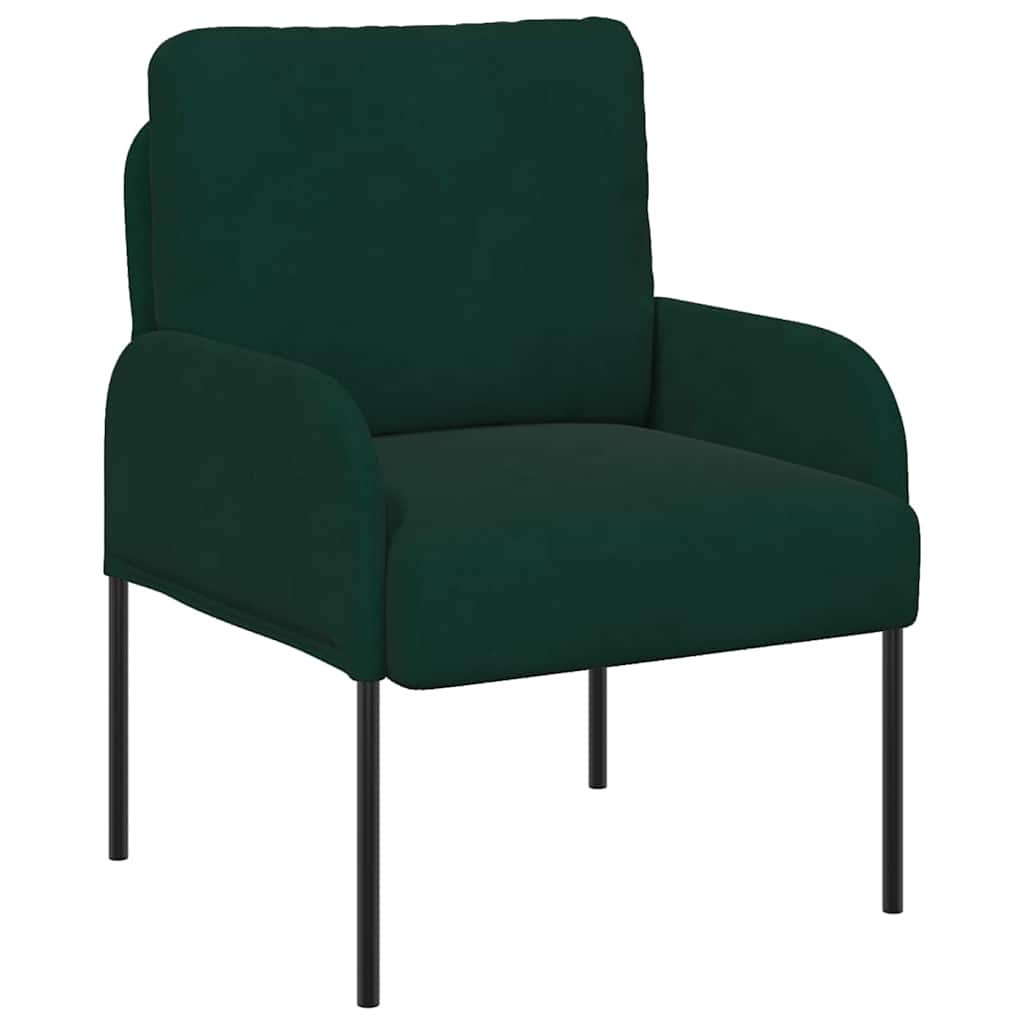 vidaXL Καναπέδες με μαξιλάρι 55cm Σκούρο Πράσινο Κόντρα πλακέ
