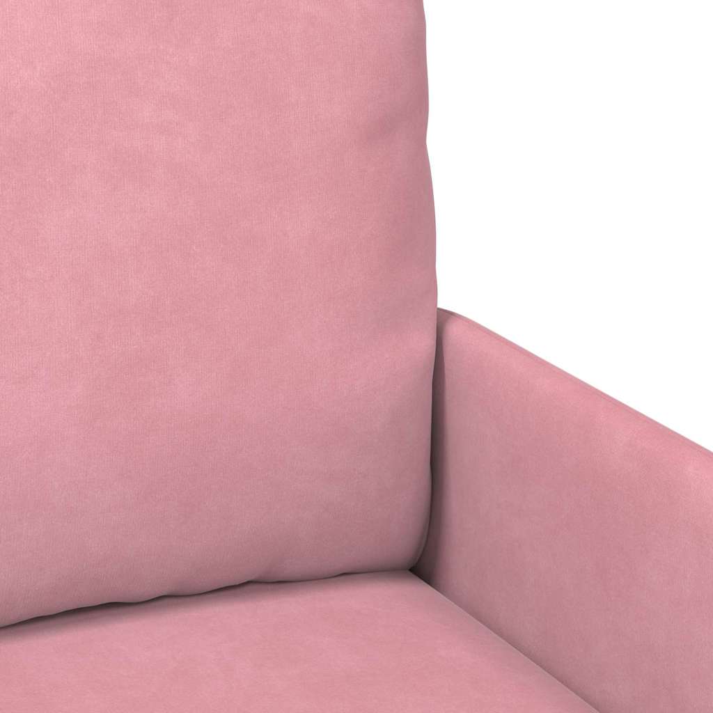 vidaXL Καναπέδες με μαξιλάρι 55cm Ροζ Κόντρα πλακέ