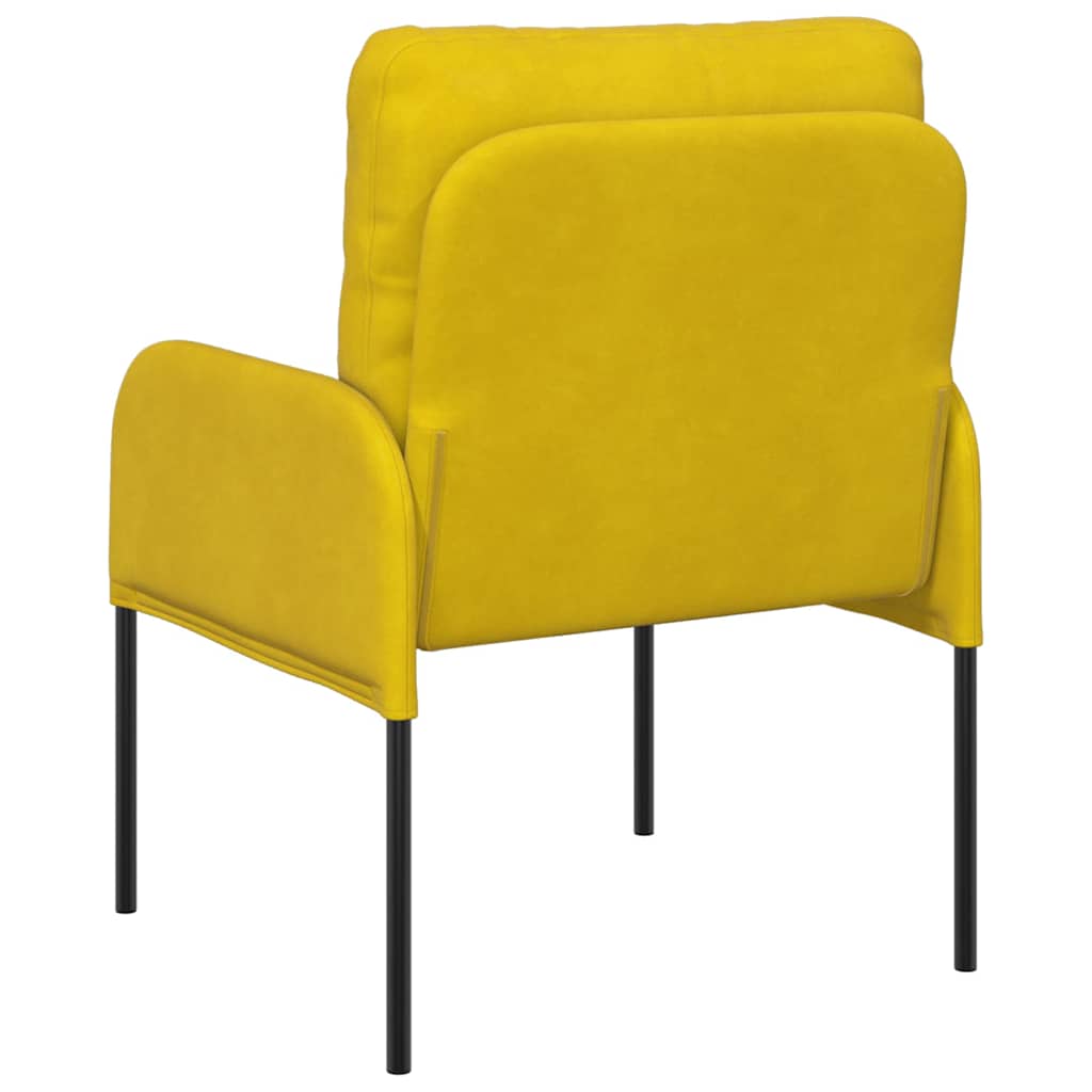 vidaXL Καναπέδες με μαξιλάρι 55cm Κίτρινο Κόντρα πλακέ