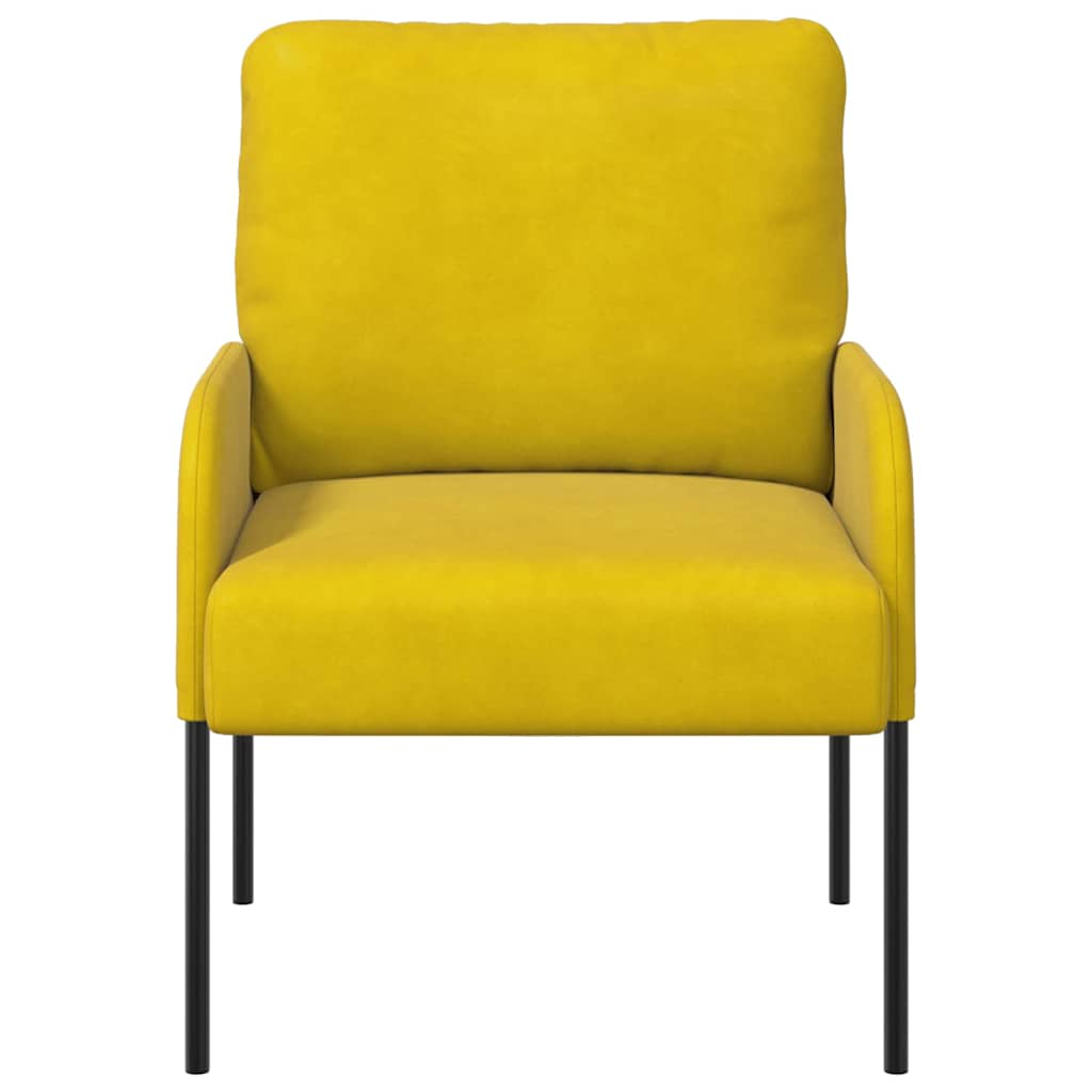 vidaXL Καναπέδες με μαξιλάρι 55cm Κίτρινο Κόντρα πλακέ
