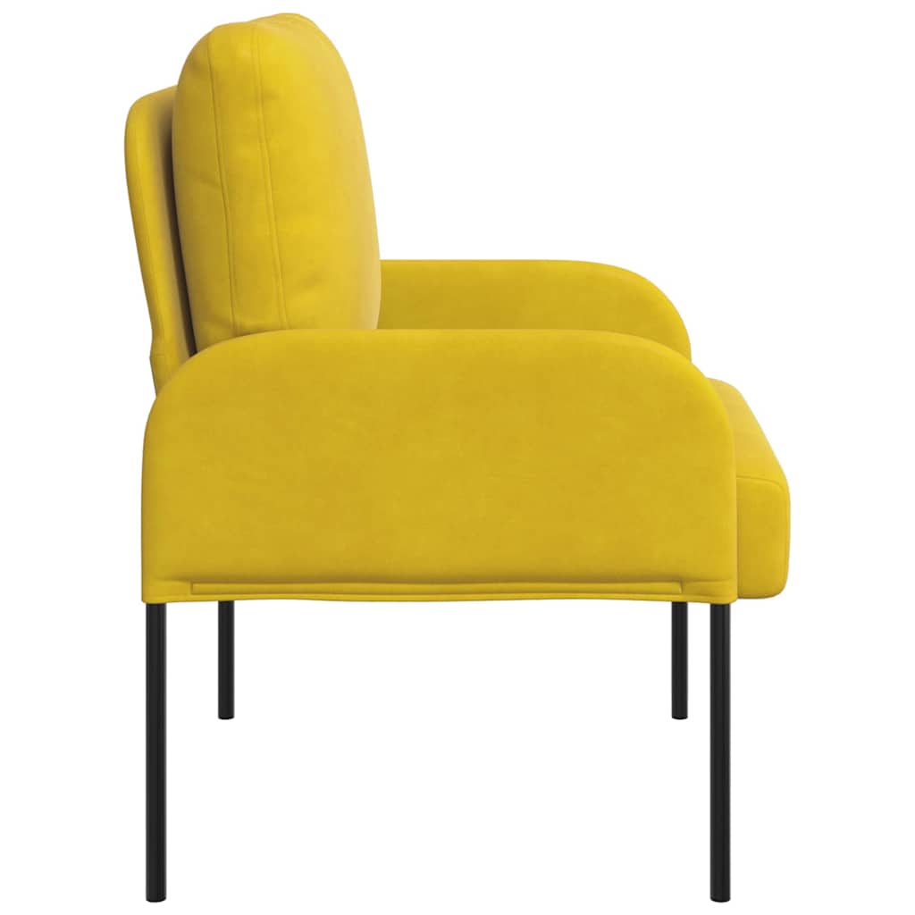 vidaXL Καναπέδες με μαξιλάρι 55cm Κίτρινο Κόντρα πλακέ