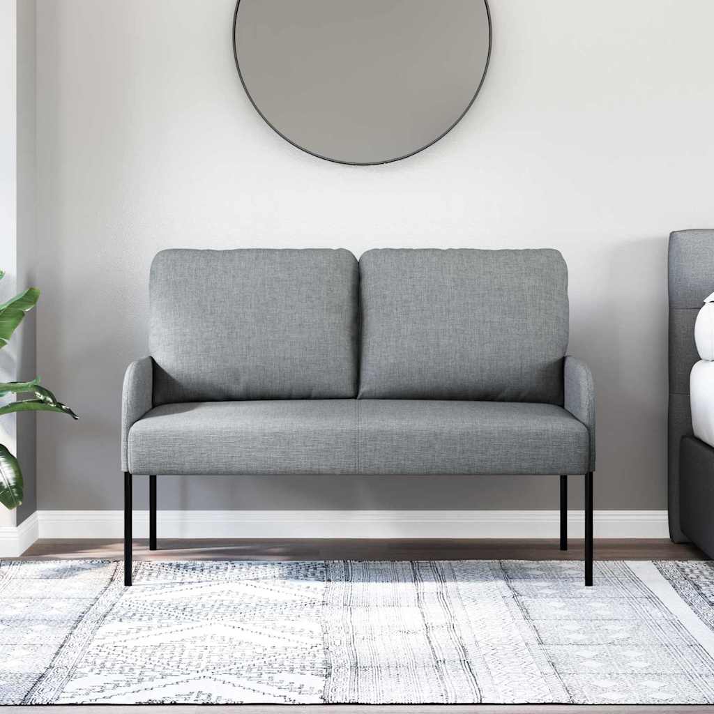 vidaXL Καναπέδες με μαξιλάρι 110cm Ανοιχτό γκρι Κόντρα πλακέ