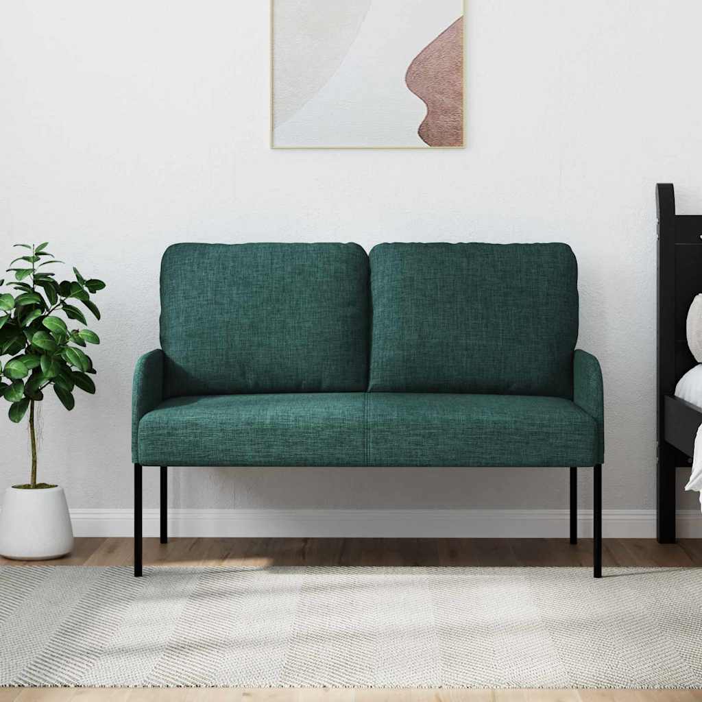 vidaXL Καναπέδες με μαξιλάρι 110cm Σκούρο Πράσινο Κόντρα πλακέ