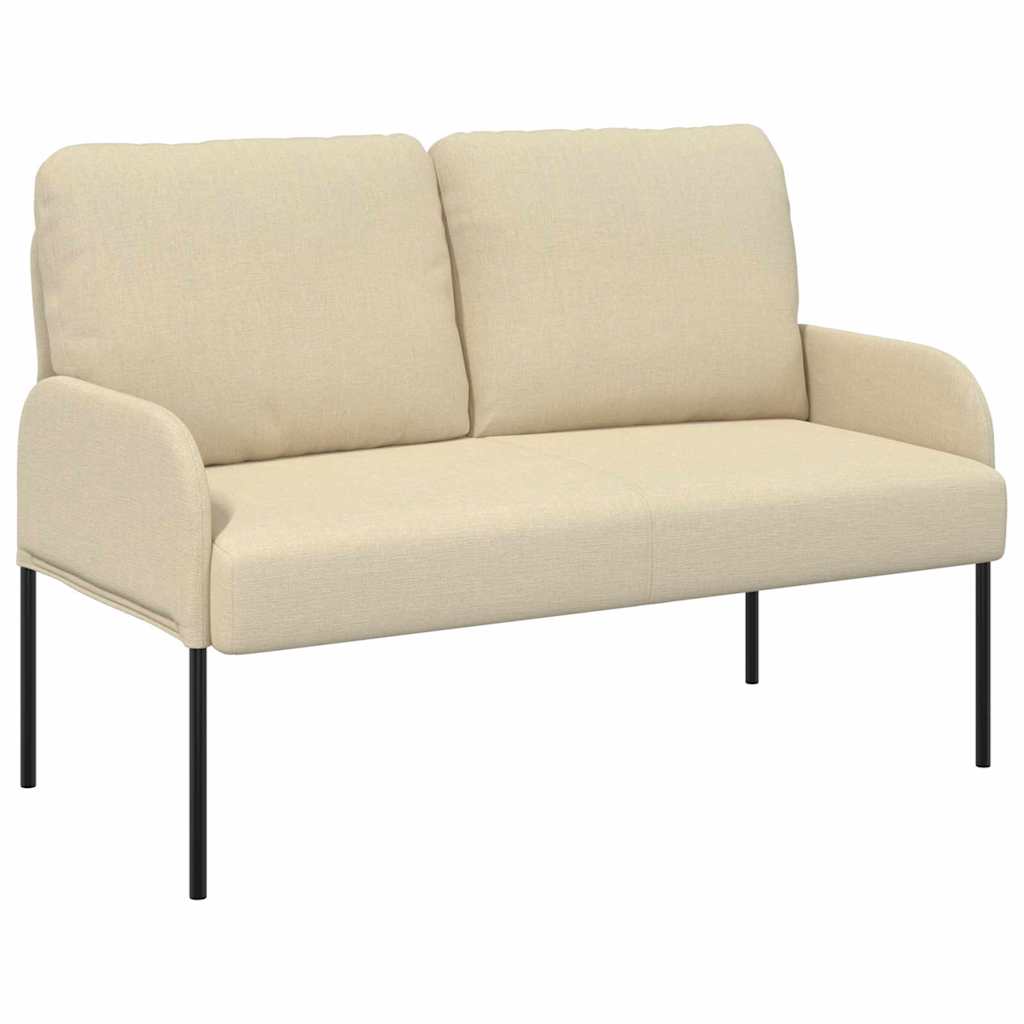 vidaXL Καναπέδες με μαξιλάρι 110cm Κρεμ Κόντρα πλακέ