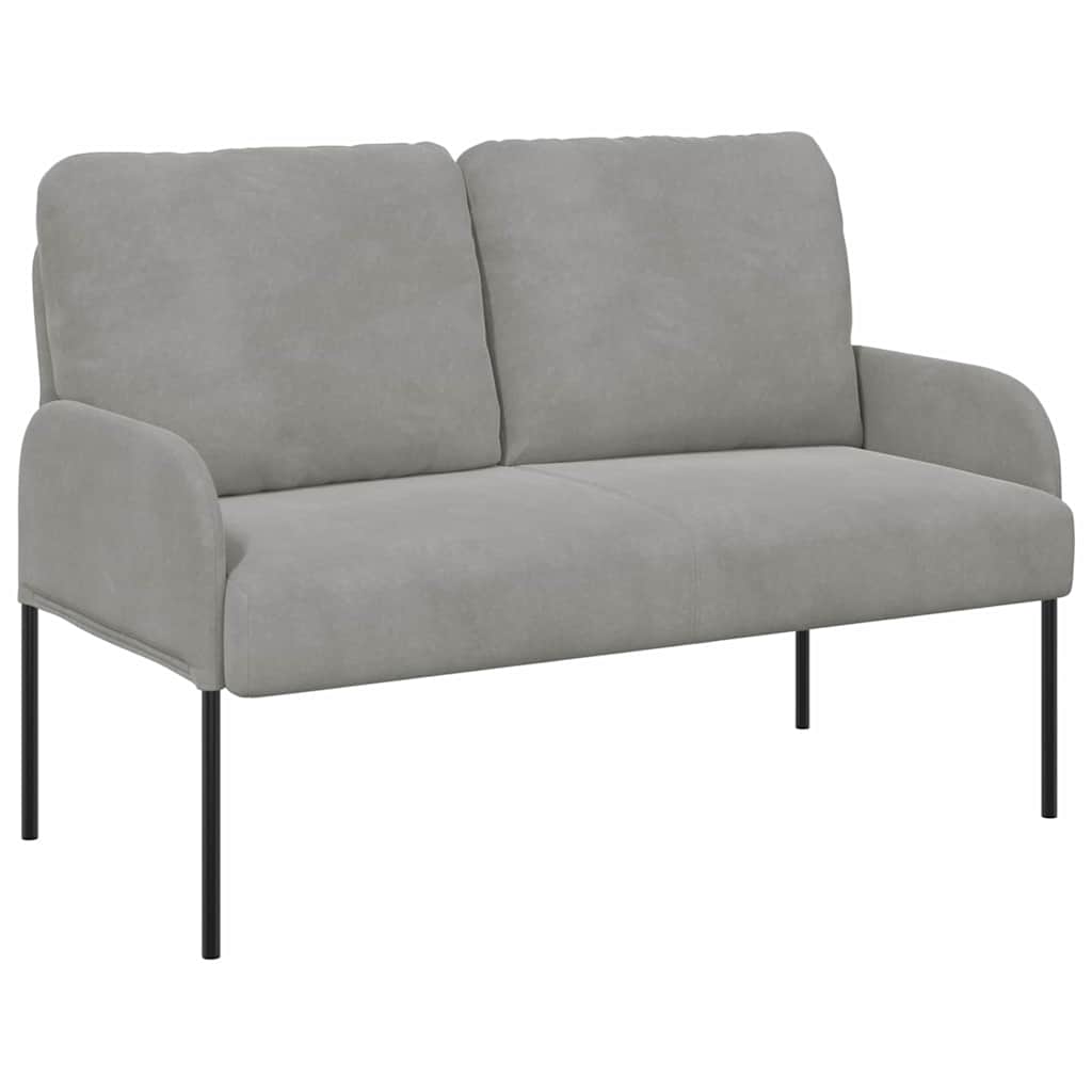 vidaXL Καναπέδες με μαξιλάρι 110cm Ανοιχτό γκρι Κόντρα πλακέ
