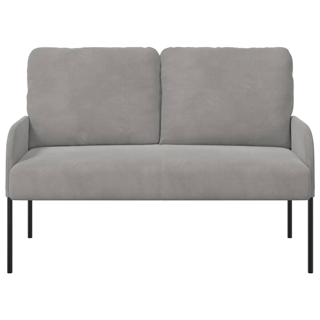 vidaXL Καναπέδες με μαξιλάρι 110cm Ανοιχτό γκρι Κόντρα πλακέ