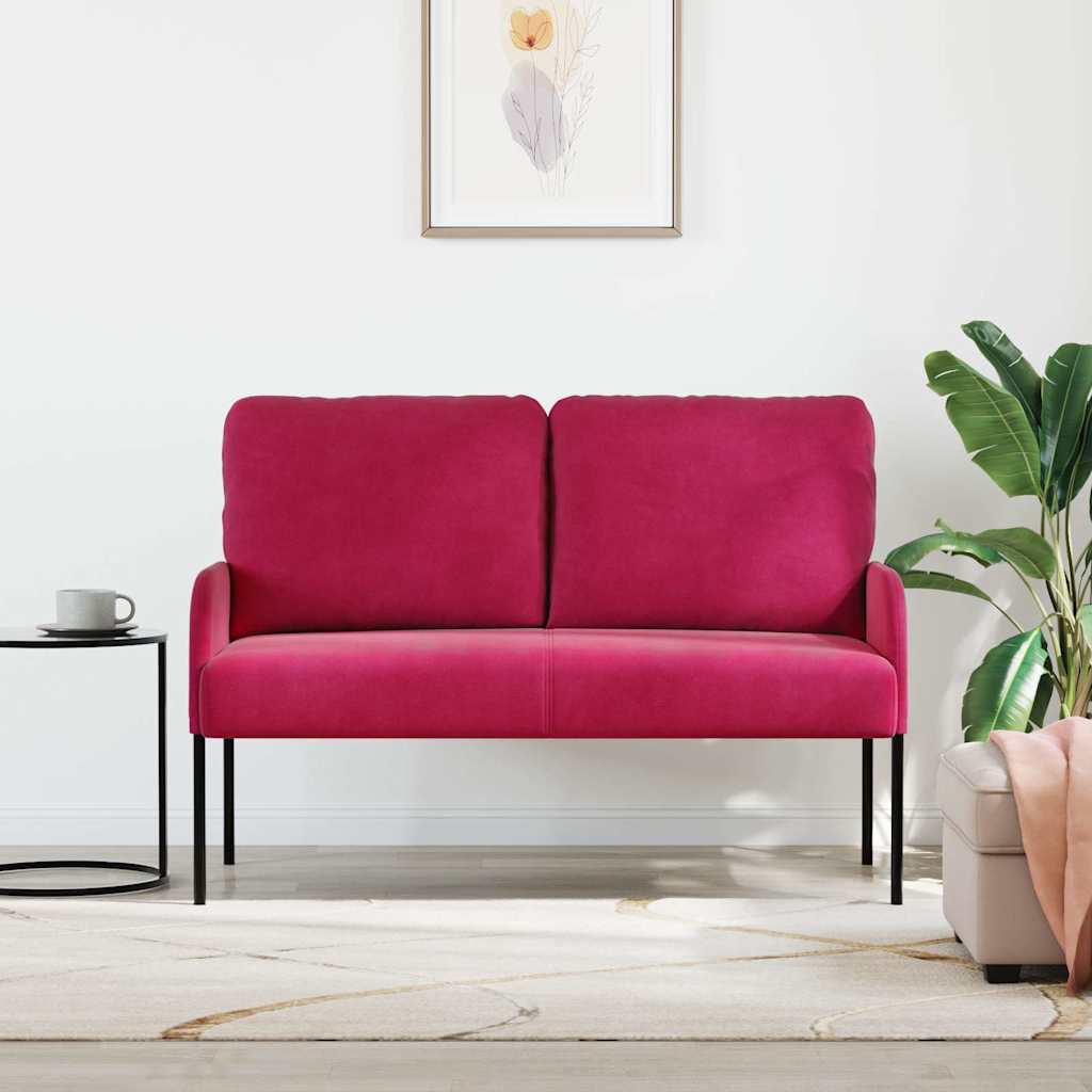 vidaXL Καναπέδες με μαξιλάρι 110cm Κόκκινο Κόντρα πλακέ