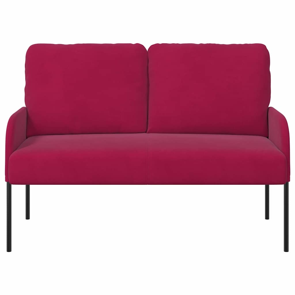 vidaXL Καναπέδες με μαξιλάρι 110cm Κόκκινο Κόντρα πλακέ