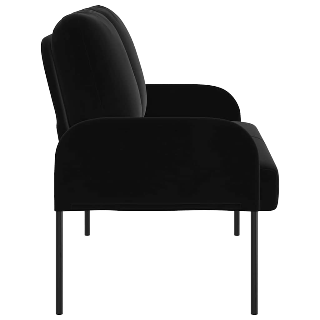 vidaXL Καναπέδες με μαξιλάρι 110cm Μαύρο Κόντρα πλακέ