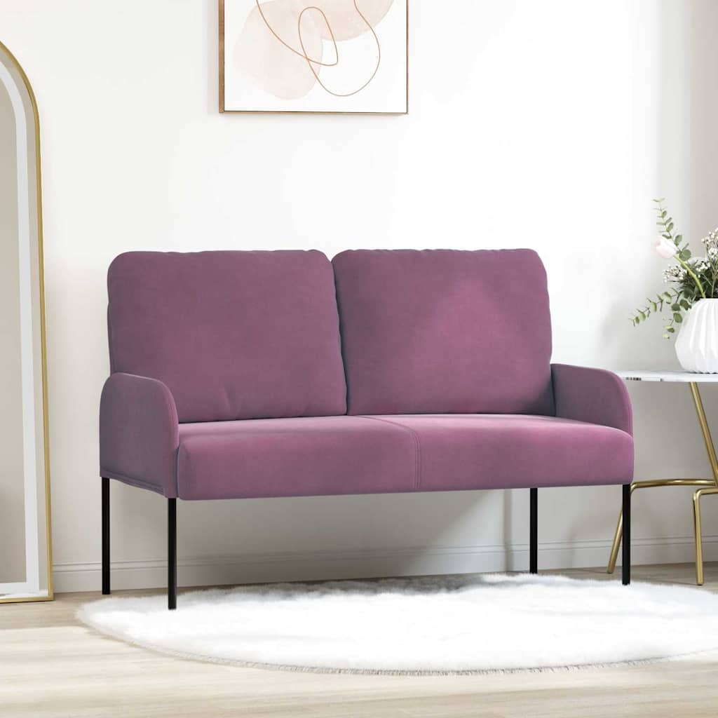 vidaXL Καναπέδες με μαξιλάρι 110cm Μοβ Κόντρα πλακέ