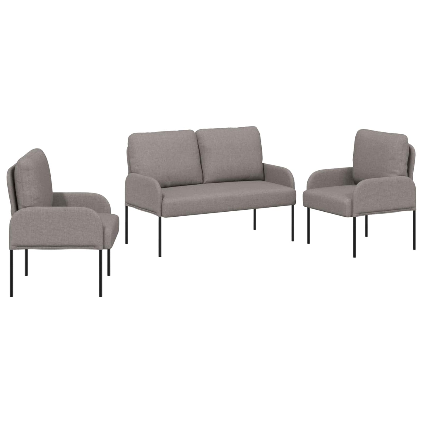 vidaXL Σετ Καναπέ 3 pcs Taupe 115 x 56 x 80 εκ Κόντρα πλακέ