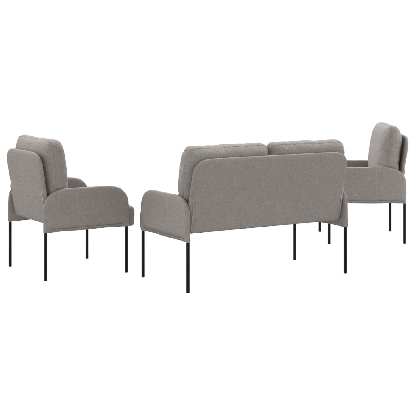 vidaXL Σετ Καναπέ 3 pcs Taupe 115 x 56 x 80 εκ Κόντρα πλακέ