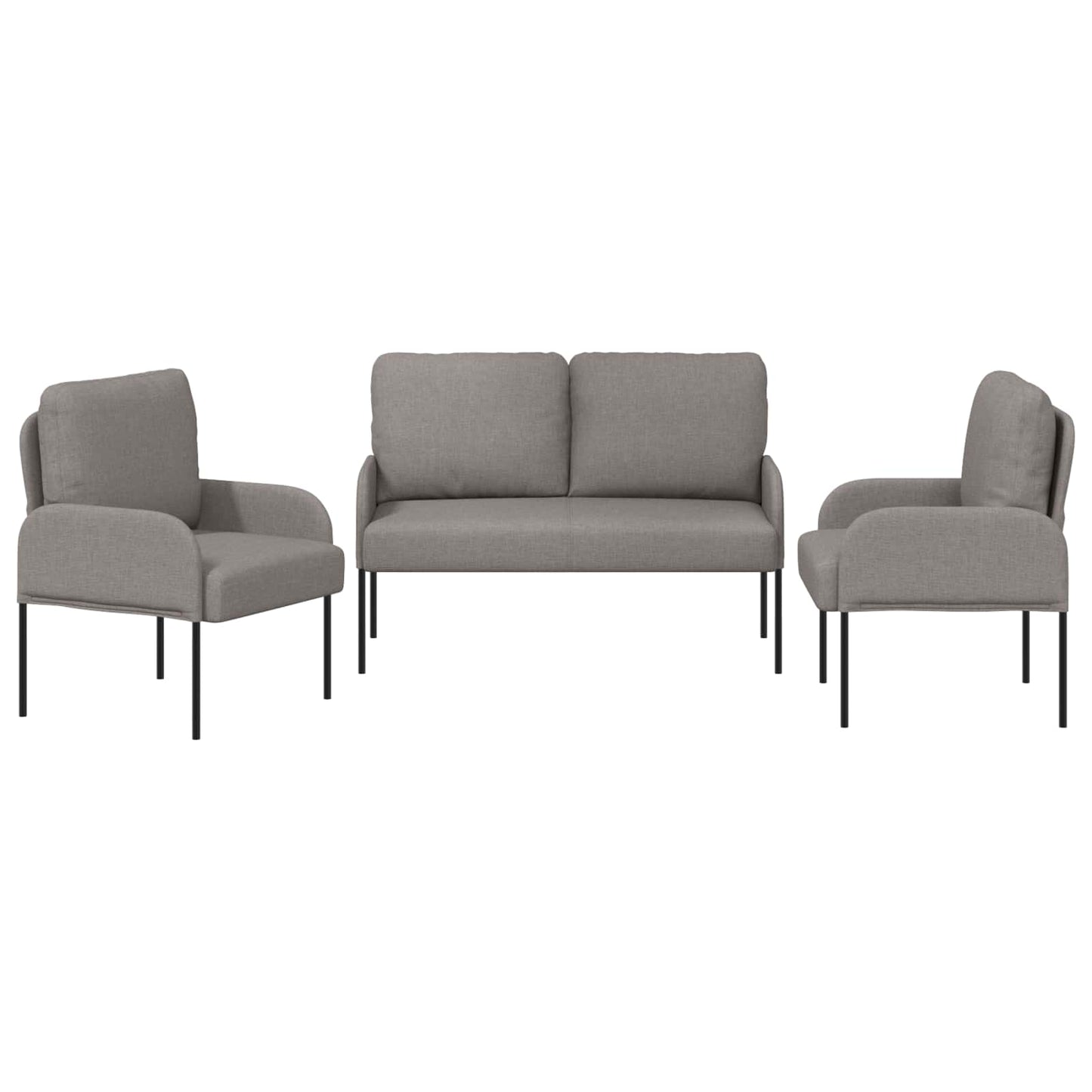 vidaXL Σετ Καναπέ 3 pcs Taupe 115 x 56 x 80 εκ Κόντρα πλακέ