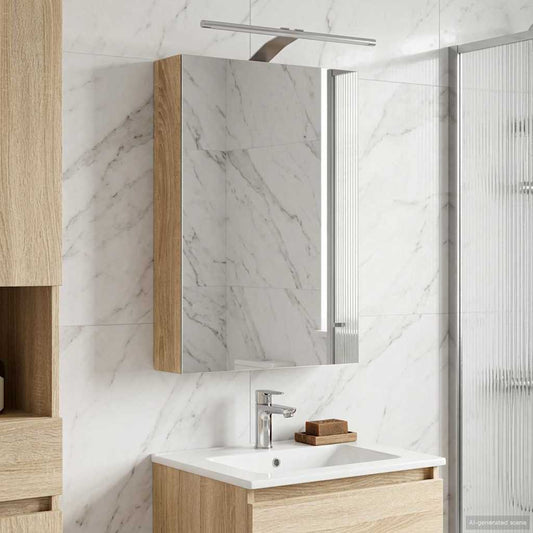 vidaXL Καθρέφτης Ντουλάπα Μπάνιου Δρύς Sonoma 40 x 10,5 x 60,5 εκ