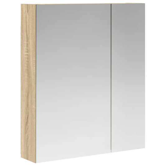 vidaXL Καθρέφτης Ντουλάπα Μπάνιου Δρύς Sonoma 60 x 14,5 x 70 εκ.