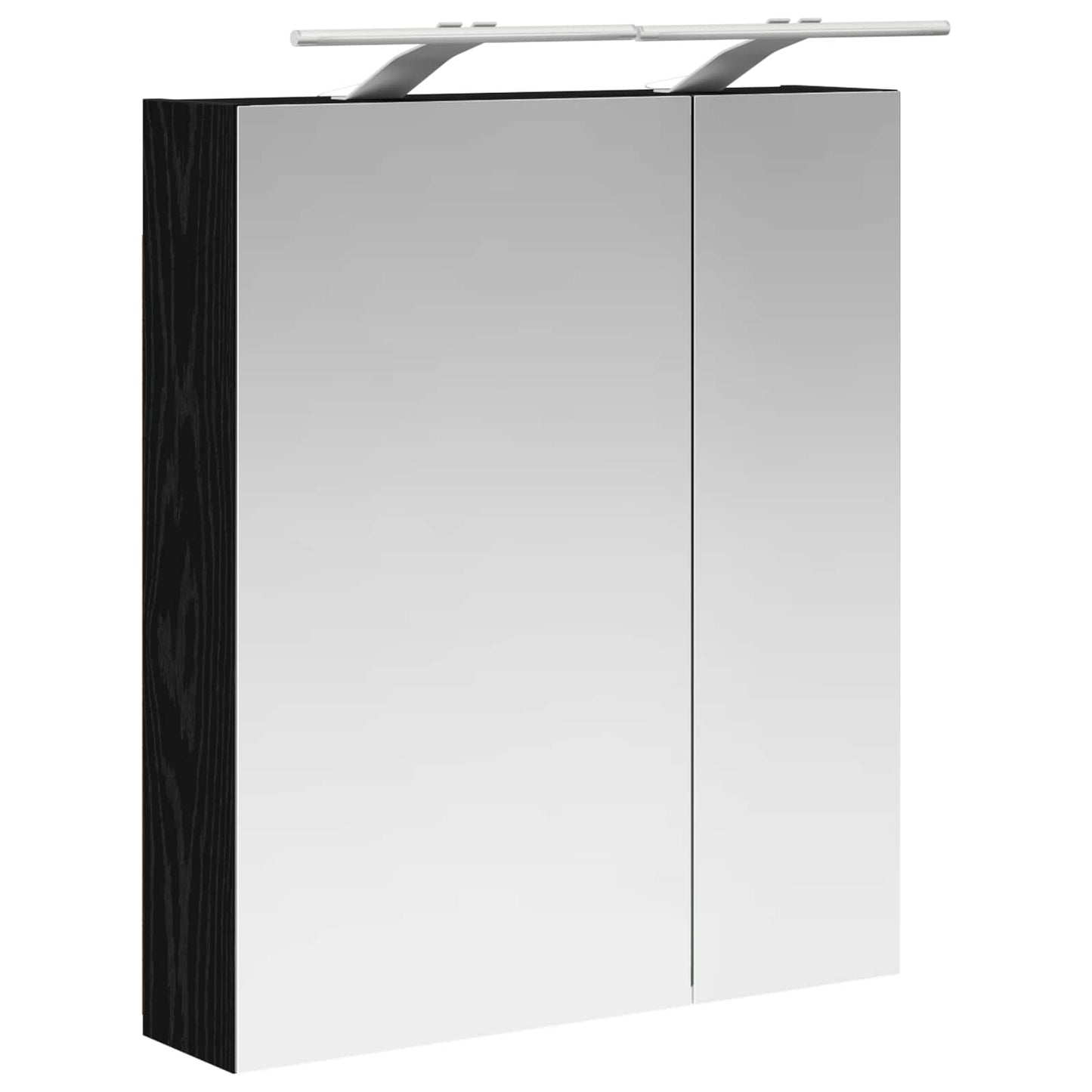 vidaXL Καθρέφτης Ντουλάπα Μπάνιου Μαύρη Οξυά 60 x 14,5 x 70 εκ.