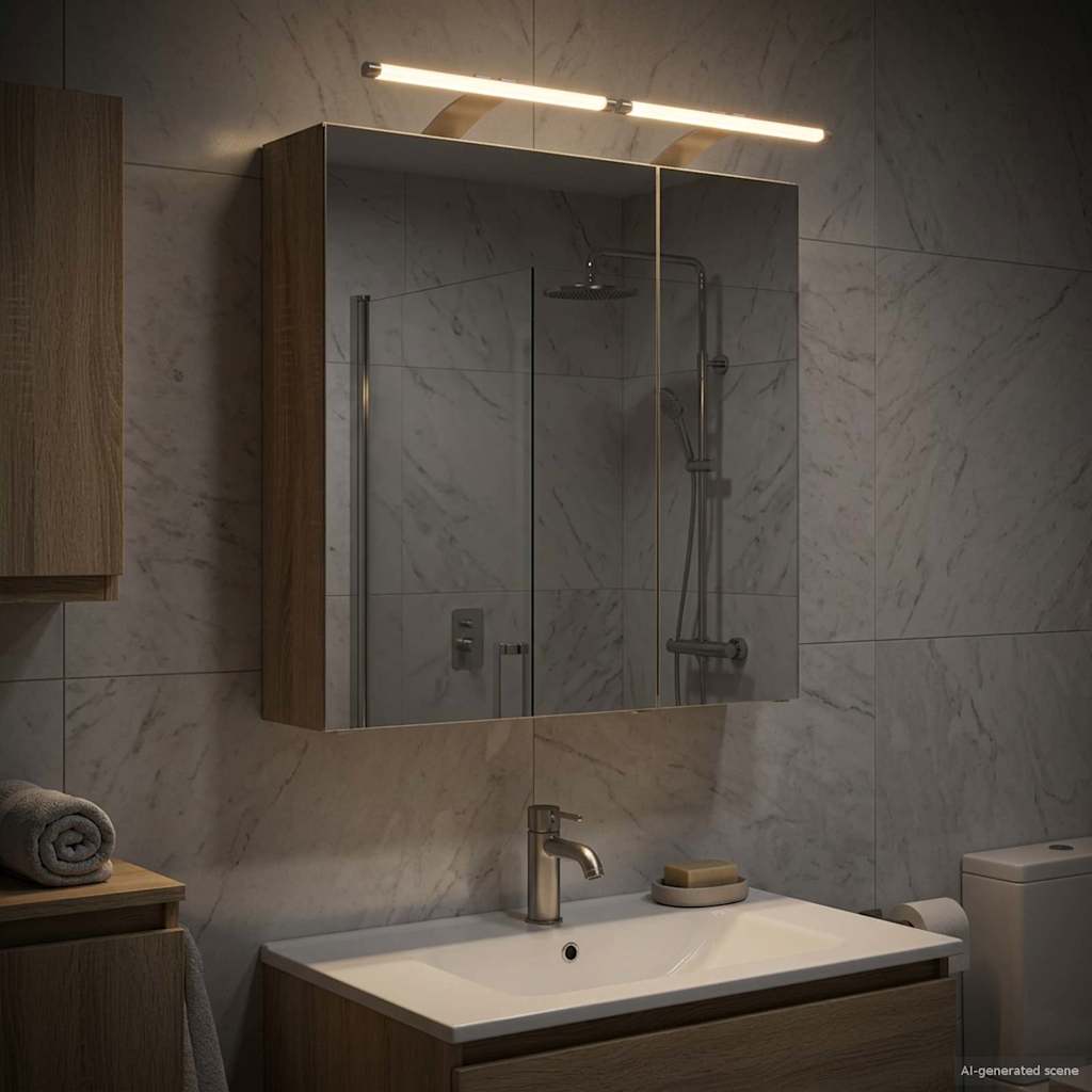 vidaXL Καθρέφτης Ντουλάπα Μπάνιου Δρύς Sonoma 60 x 14,5 x 70 εκ.