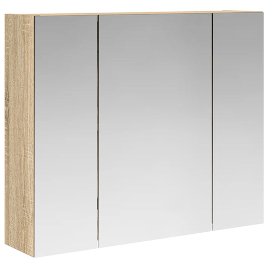 vidaXL Καθρέφτης Ντουλάπα Μπάνιου Δρύς Sonoma 60 x 14,5 x 50 εκ