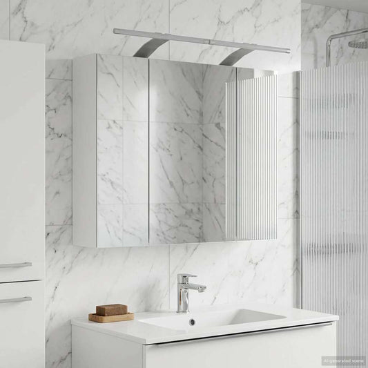 vidaXL Καθρέφτης Ντουλάπα Μπάνιου Λευκό 60 x 14,5 x 50 εκ