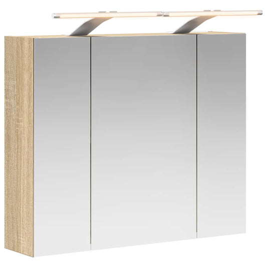 vidaXL Καθρέφτης Ντουλάπα Μπάνιου Δρύς Sonoma 60 x 14,5 x 50 εκ