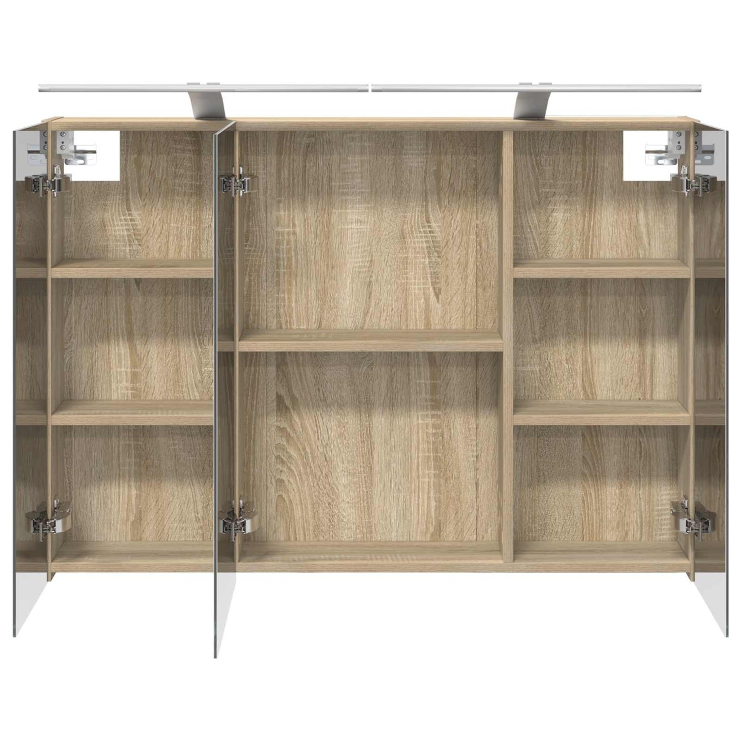vidaXL Καθρέφτης Ντουλάπα Μπάνιου Δρύς Sonoma 100 x 14,5 x 70 εκ