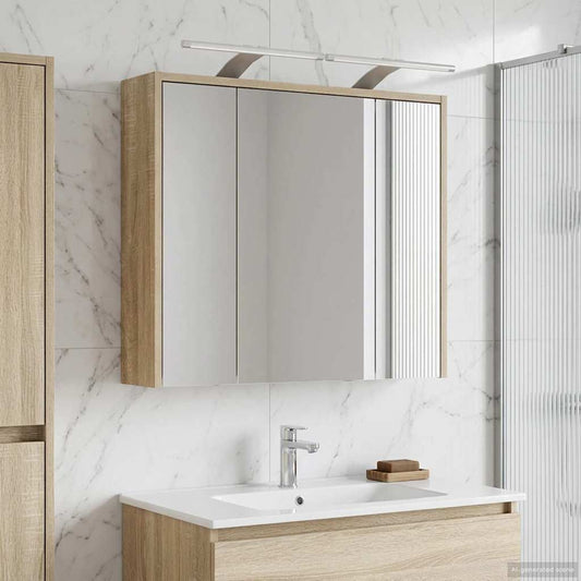 vidaXL Καθρέφτης Ντουλάπα Μπάνιου Δρύς Sonoma 63,5 x 16 x 62,5 εκ.