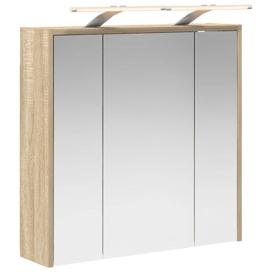 vidaXL Καθρέφτης Ντουλάπα Μπάνιου Δρύς Sonoma 63,5 x 16 x 62,5 εκ.