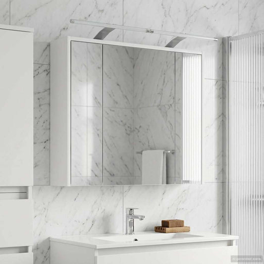 vidaXL Καθρέφτης Ντουλάπα Μπάνιου Λευκό 73,5 x 16 x 62,5 εκ.