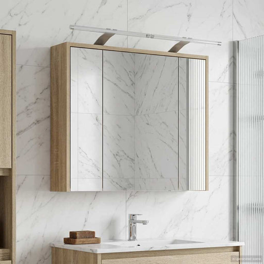 vidaXL Καθρέφτης Ντουλάπα Μπάνιου Δρύς Sonoma 73,5 x 16 x 62,5 εκ.