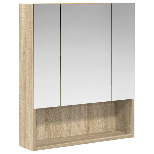 vidaXL Καθρέφτης Ντουλάπα Μπάνιου Δρύς Sonoma 60 x 14.5 x 70 εκ.