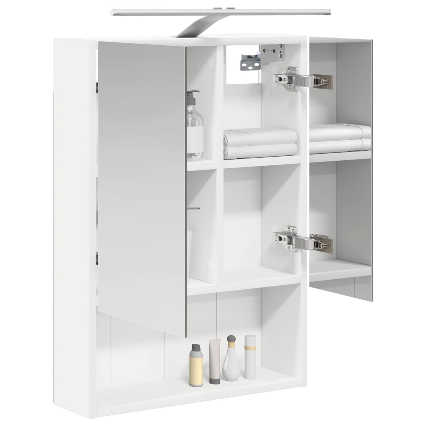 vidaXL Καθρέφτης Ντουλάπα Μπάνιου Λευκό 50 x 14,5 x 70 εκ