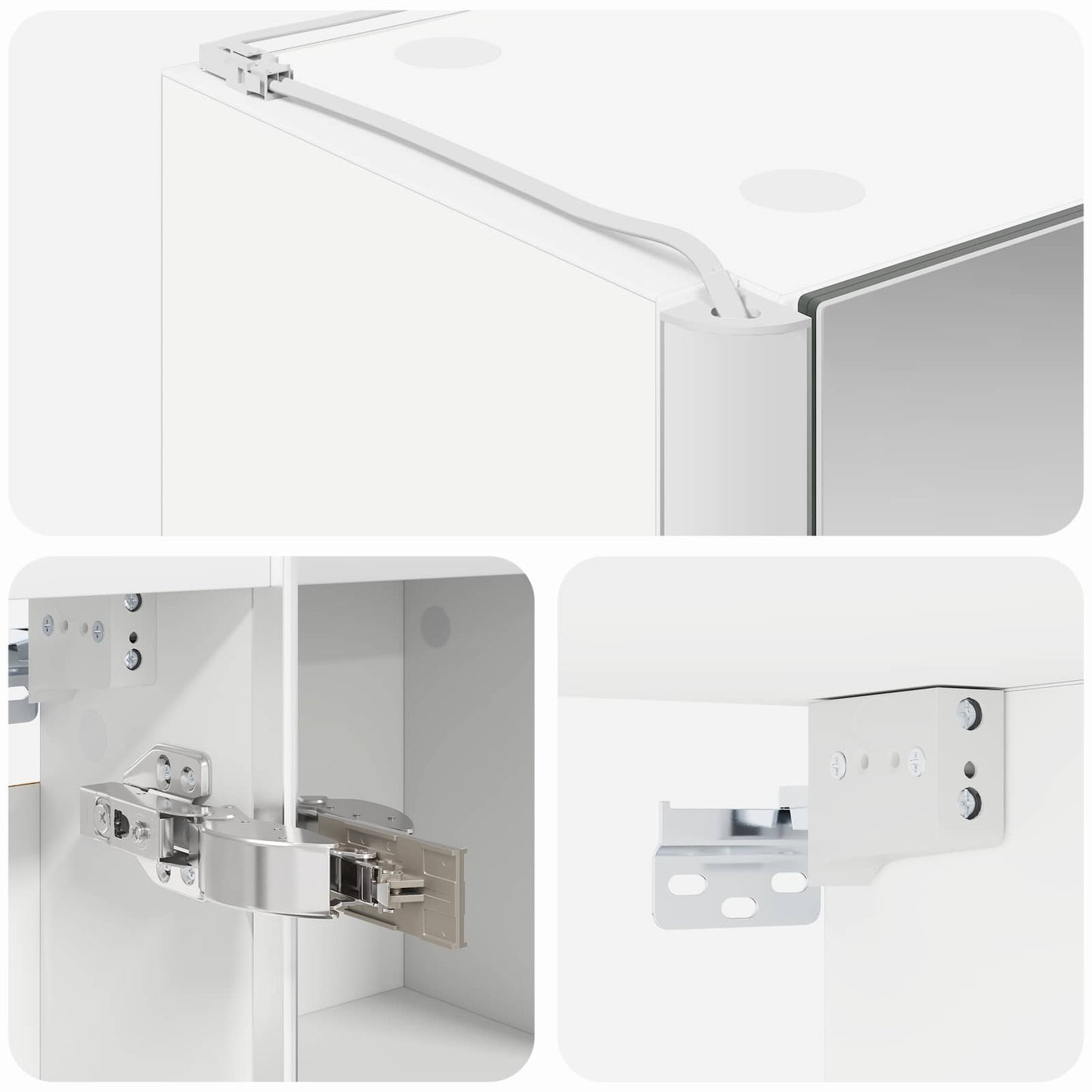 vidaXL Καθρέφτης Ντουλάπα Μπάνιου Λευκό 43 x 11,5 x 60,5 εκ.