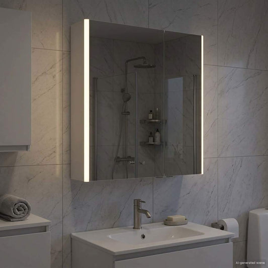 vidaXL Καθρέφτης Ντουλάπα Μπάνιου Λευκό 63,5 x 15,5 x 70 εκ.