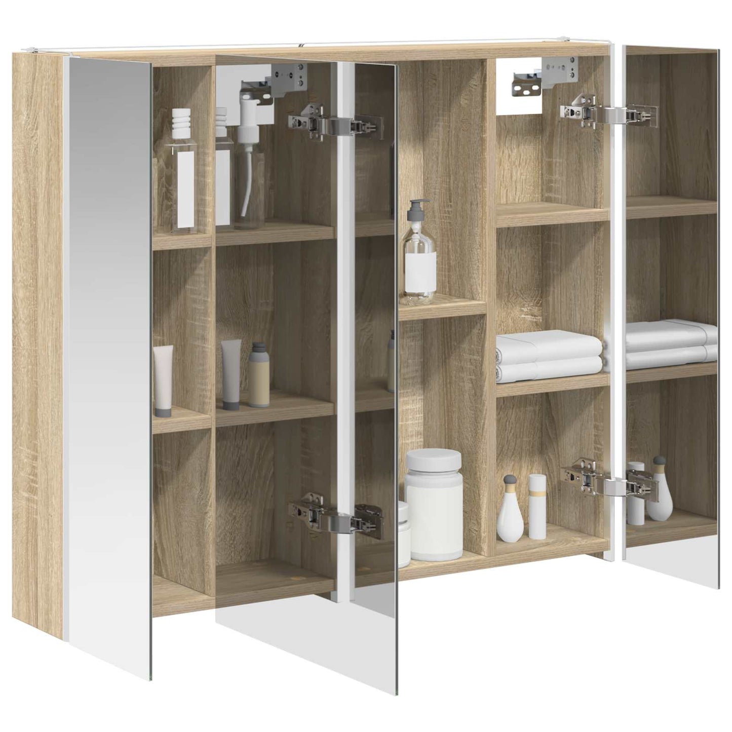 vidaXL Καθρέφτης Ντουλάπα Μπάνιου Δρύς Sonoma 83,5 x 15,5 x 70 εκ.