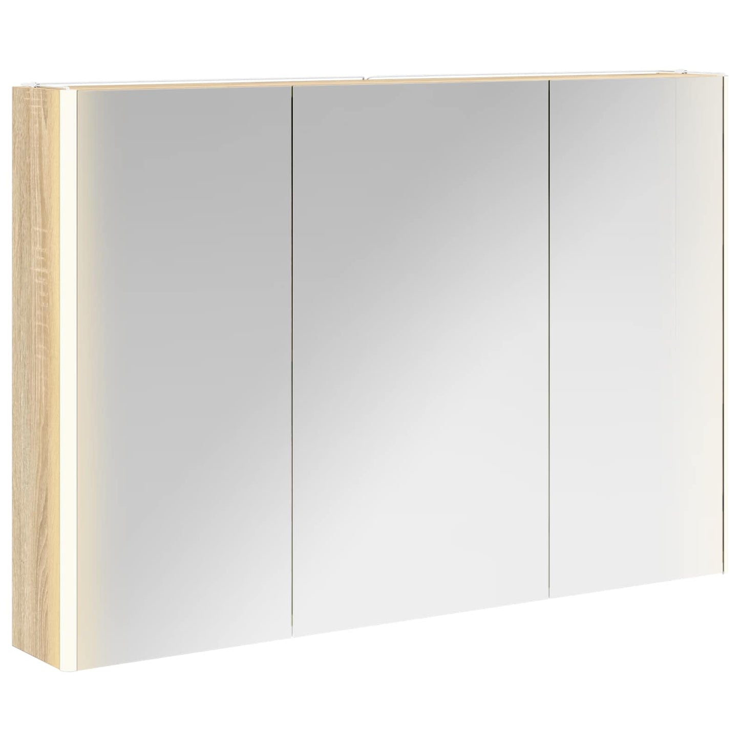 vidaXL Καθρέφτης Ντουλάπα Μπάνιου Δρύς Sonoma 103,5 x 15,5 x 70 εκ.