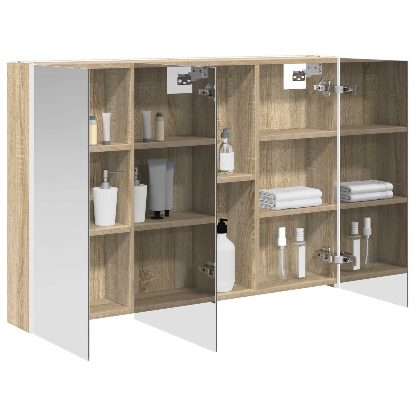 vidaXL Καθρέφτης Ντουλάπα Μπάνιου Δρύς Sonoma 103,5 x 15,5 x 70 εκ.