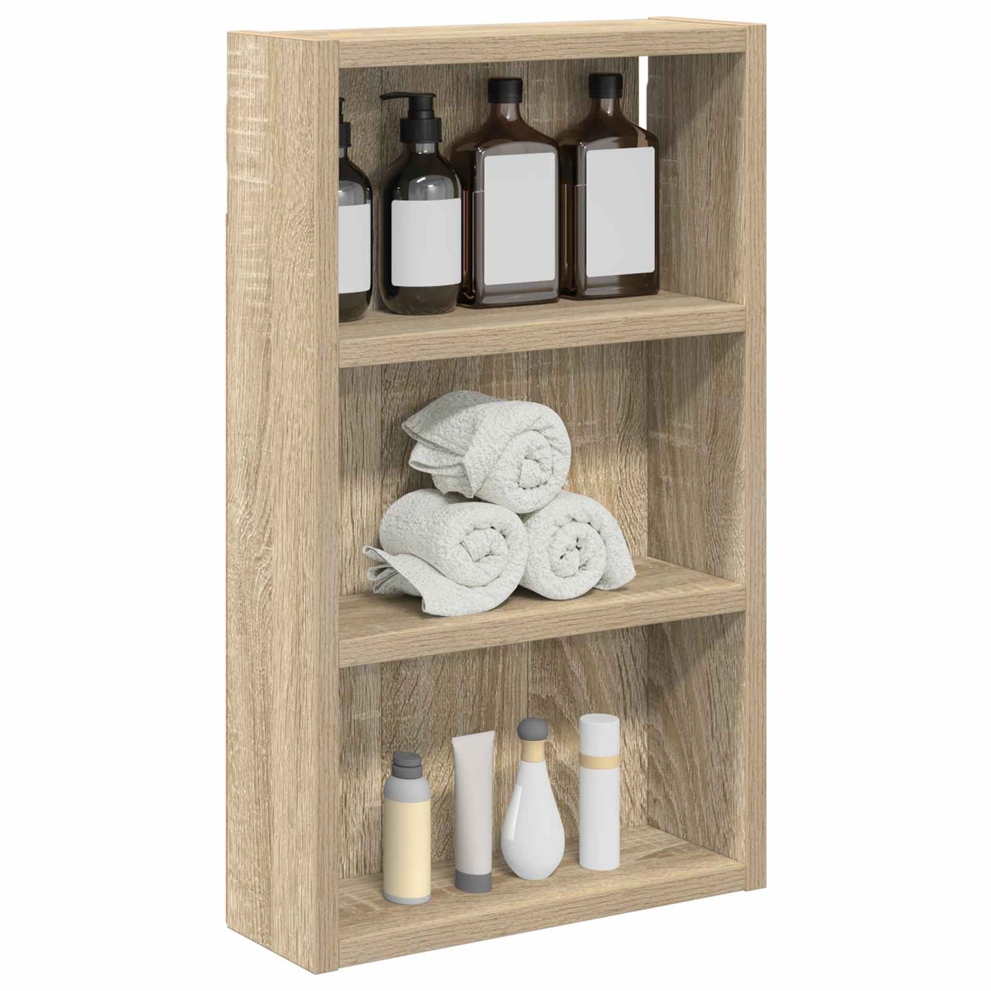 vidaXL Ντουλάπα τοίχου μπάνιου με ράφι Δρύς Sonoma 30 x 10 x 50 εκ