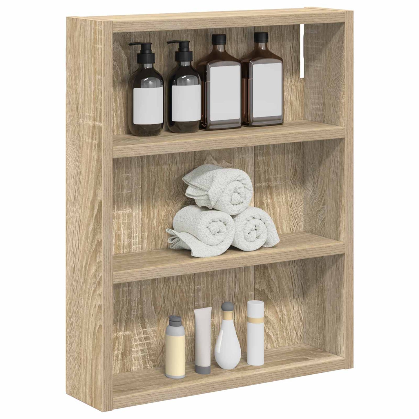 vidaXL Ντουλάπα τοίχου μπάνιου με ράφι Δρύς Sonoma 40 x 10 x 50 εκ