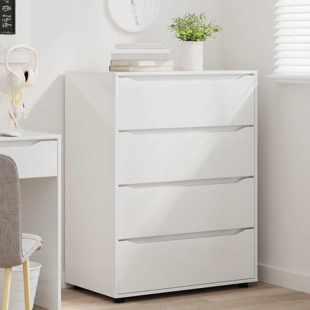 vidaXL Ντουλάπες Αποθήκευσης 2 pcs Υψηλής γυαλάδας λευκό