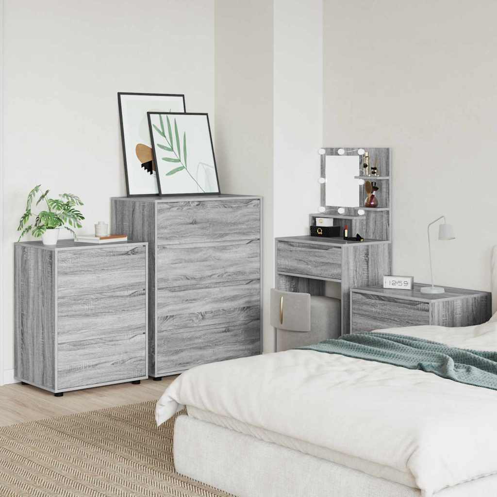 vidaXL Ντουλάπες Αποθήκευσης 2 pcs Γκρίζο Σονομα 80 x 48 x 105 εκ